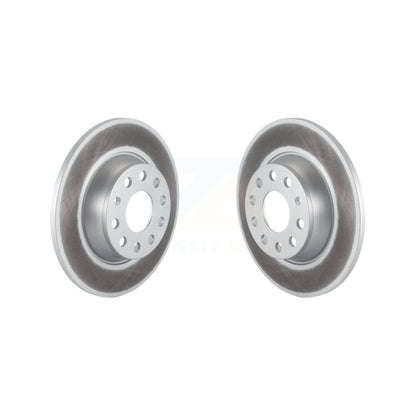 Coated Brake Rotor Rear Pair For Volkswagen Jetta GTI Passat Eos Audi A3 Quattro