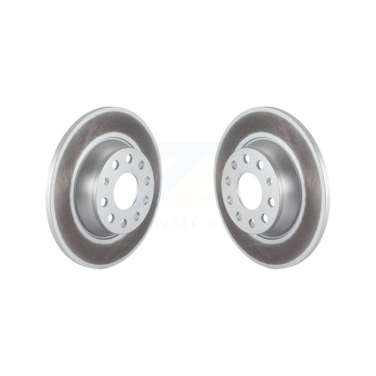 Coated Brake Rotor Rear Pair For Volkswagen Jetta GTI Passat Eos Audi A3 Quattro