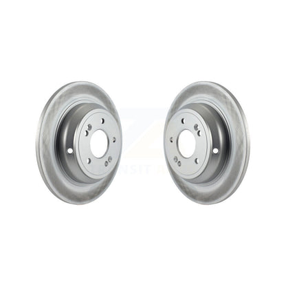 Coated Disc Brake Rotors Rear Pair For Hyundai Genesis G80 Kia K900
