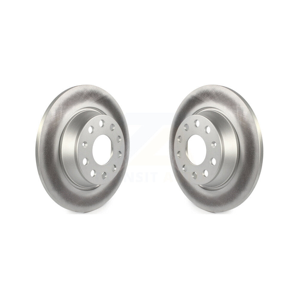 Coat Brake Rotor Rear Pair For Volkswagen Tiguan Audi CC Jetta A3 Quattro Q3 GTI
