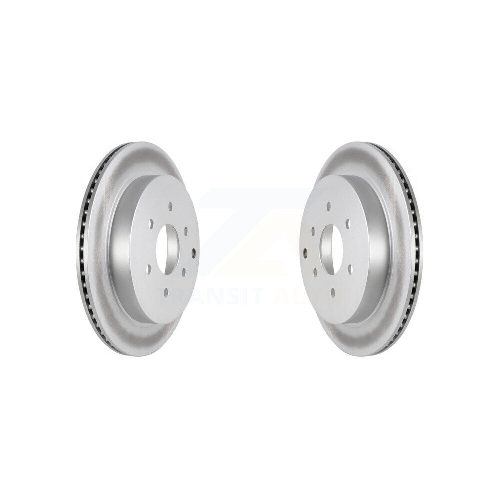 Coated Disc Brake Rotors Rear Pair For INFINITI QX80 Nissan Armada QX56