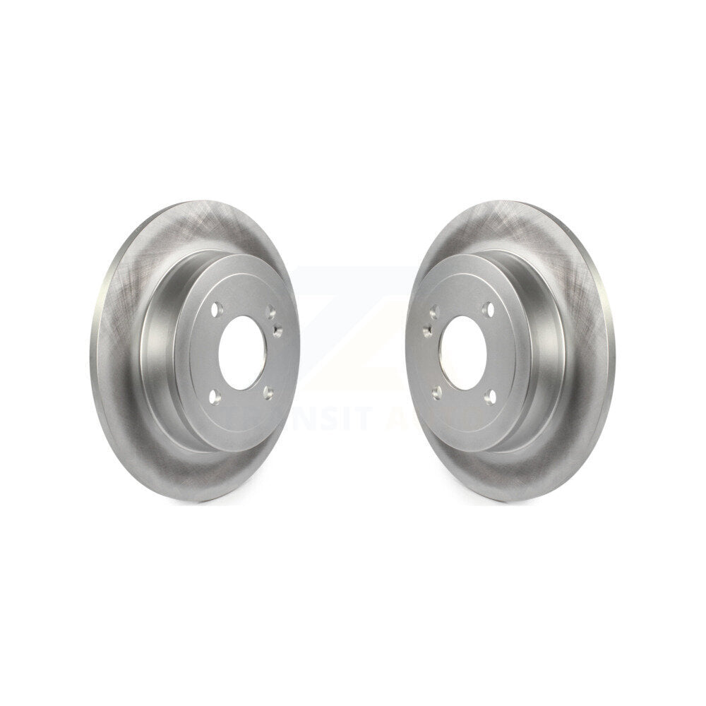 Coated Disc Brake Rotors Rear Pair For Hyundai Accent Kia Rio