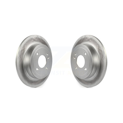 Coated Disc Brake Rotors Rear Pair For Hyundai Accent Kia Rio