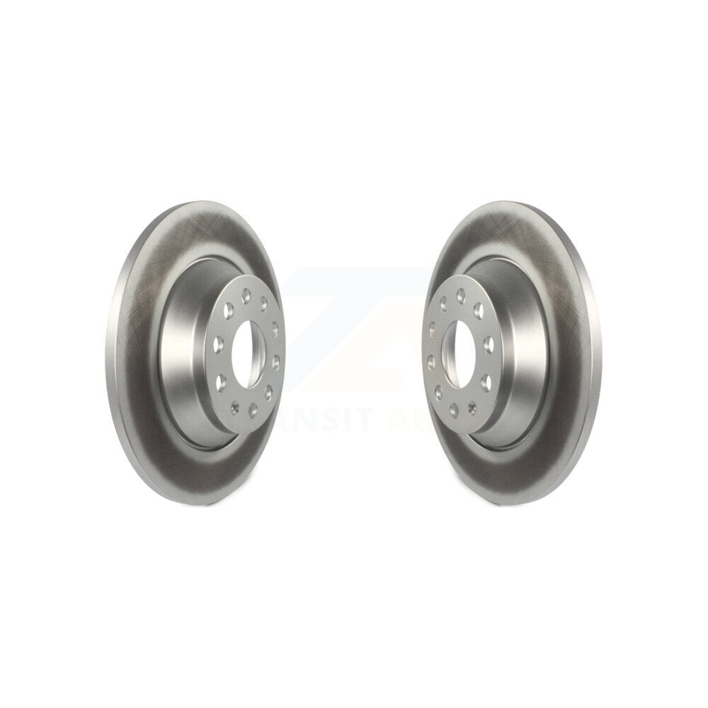 Coated Disc Brake Rotor Rear Pair For Volkswagen Tiguan Jetta Audi Q3 Quattro TT