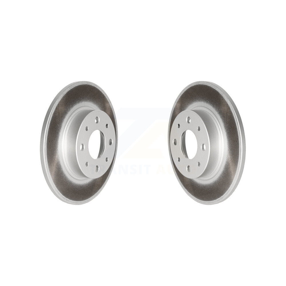 Coated Disc Brake Rotors Rear Pair For Fiat 500