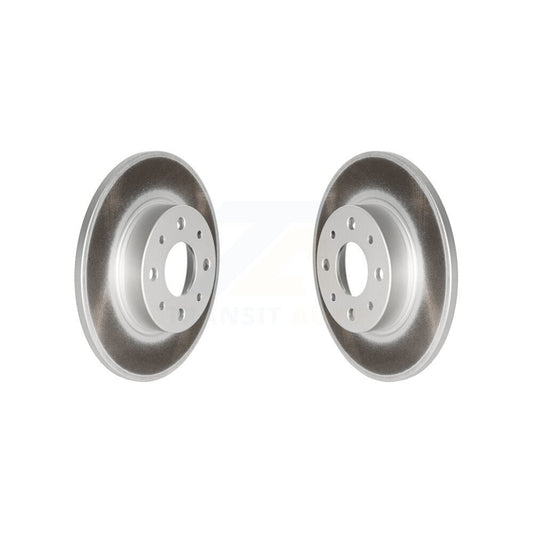 Coated Disc Brake Rotors Rear Pair For Fiat 500