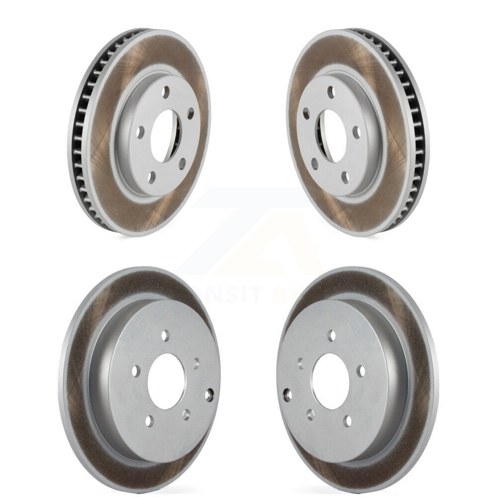 Coated Brake Rotors Front Rear Kit For Pontiac Montana FWD with Disc rear brakes