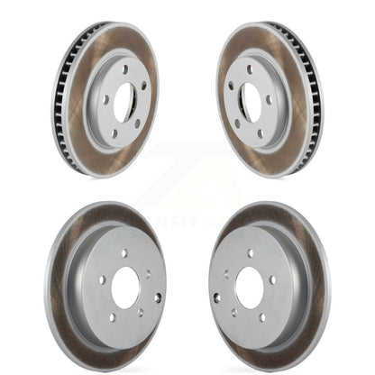 Coated Brake Rotors Front Rear Kit For Pontiac Montana FWD with Disc rear brakes