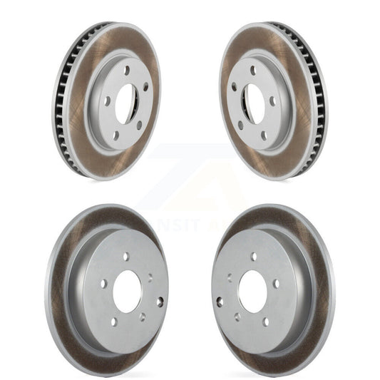 Coated Brake Rotors Front Rear Kit For Pontiac Montana FWD with Disc rear brakes