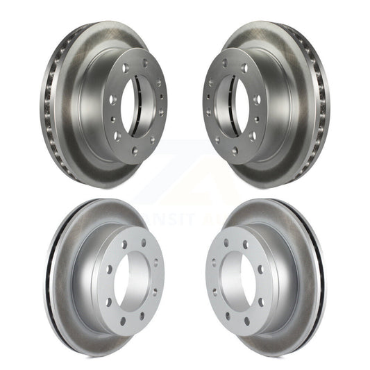 Coat Brake Rotors Front Rear Kit For GMC Chevrolet Sierra 2500 HD Silverado 3500