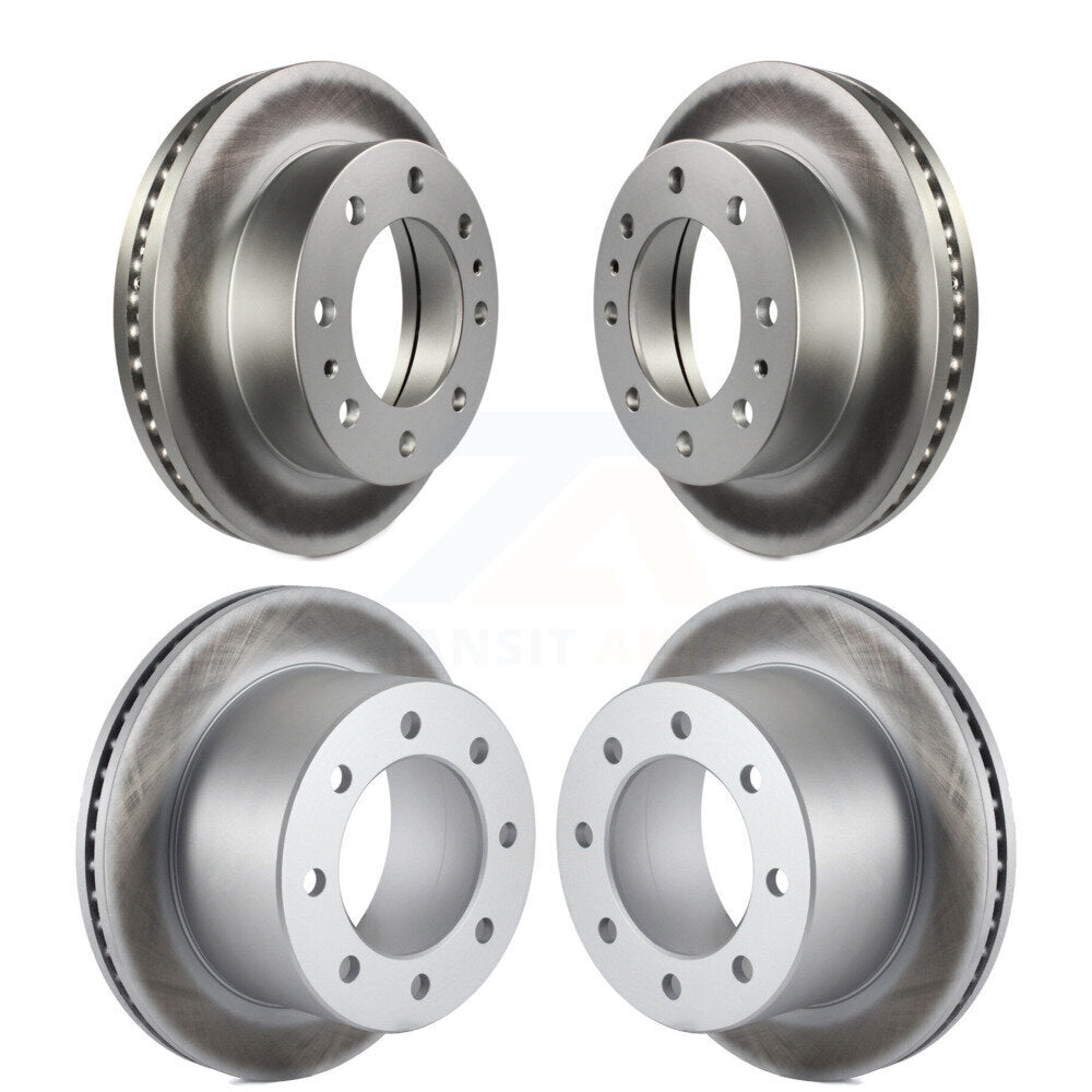 Coat Disc Brake Rotors Front Rear Kit For Chevrolet GMC Sierra 3500 Silverado HD