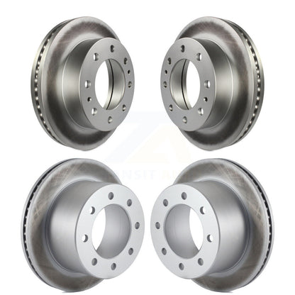 Coat Disc Brake Rotors Front Rear Kit For Chevrolet GMC Sierra 3500 Silverado HD