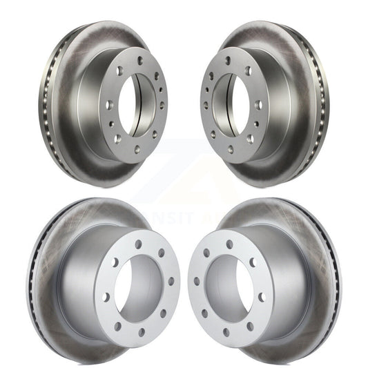 Coat Disc Brake Rotors Front Rear Kit For Chevrolet GMC Sierra 3500 Silverado HD