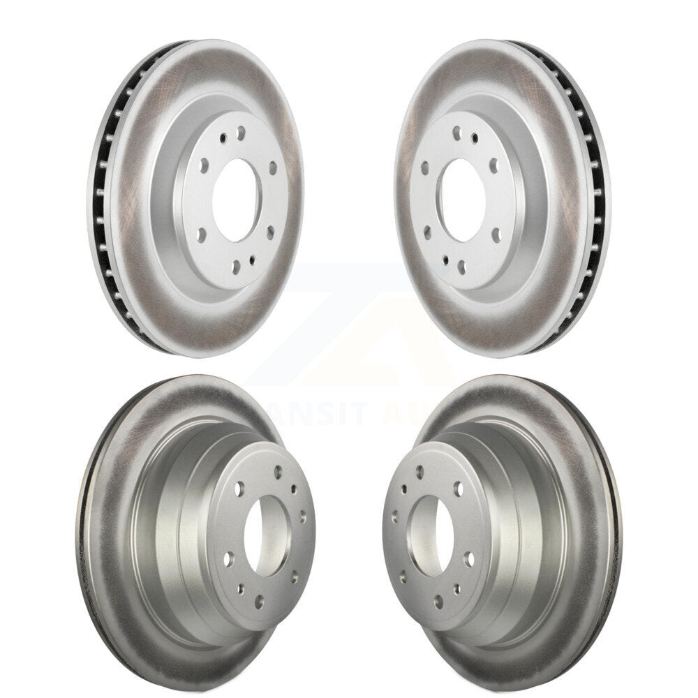 Coated Brake Rotor Front Rear Kit For GMC Envoy Chevrolet Trailblazer Oldsmobile