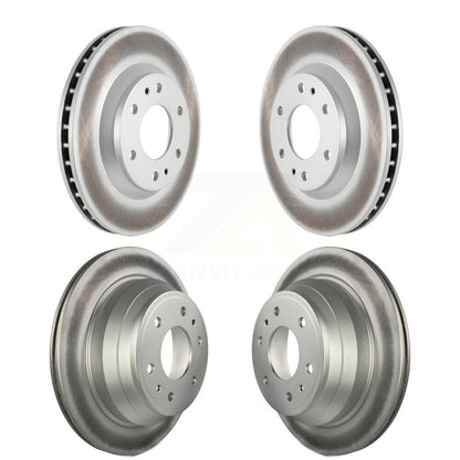 Coated Brake Rotor Front Rear Kit For GMC Envoy Chevrolet Trailblazer Oldsmobile