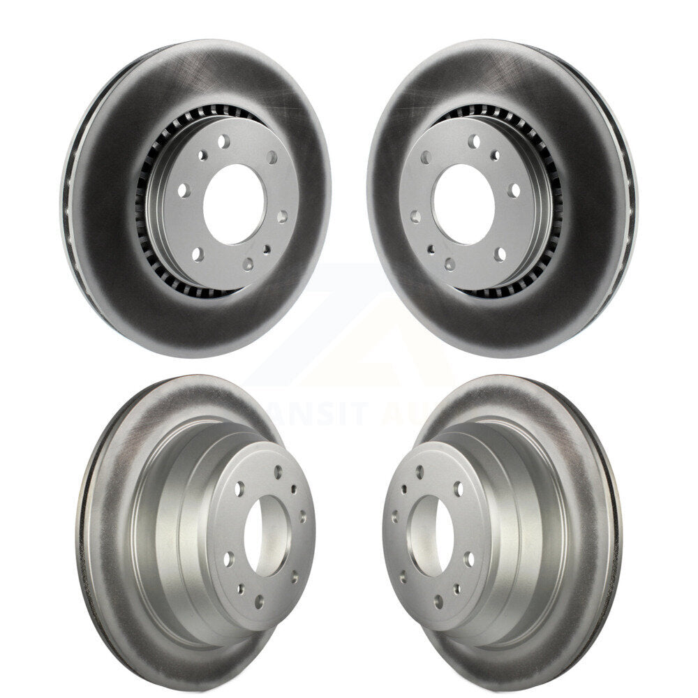 Coated Brake Rotor Front Rear Kit For Chevrolet GMC Trailblazer Envoy XL EXT SSR