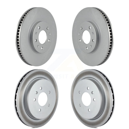 Coated Disc Brake Rotor Front Rear Kit For Cadillac CTS With Standard Suspension