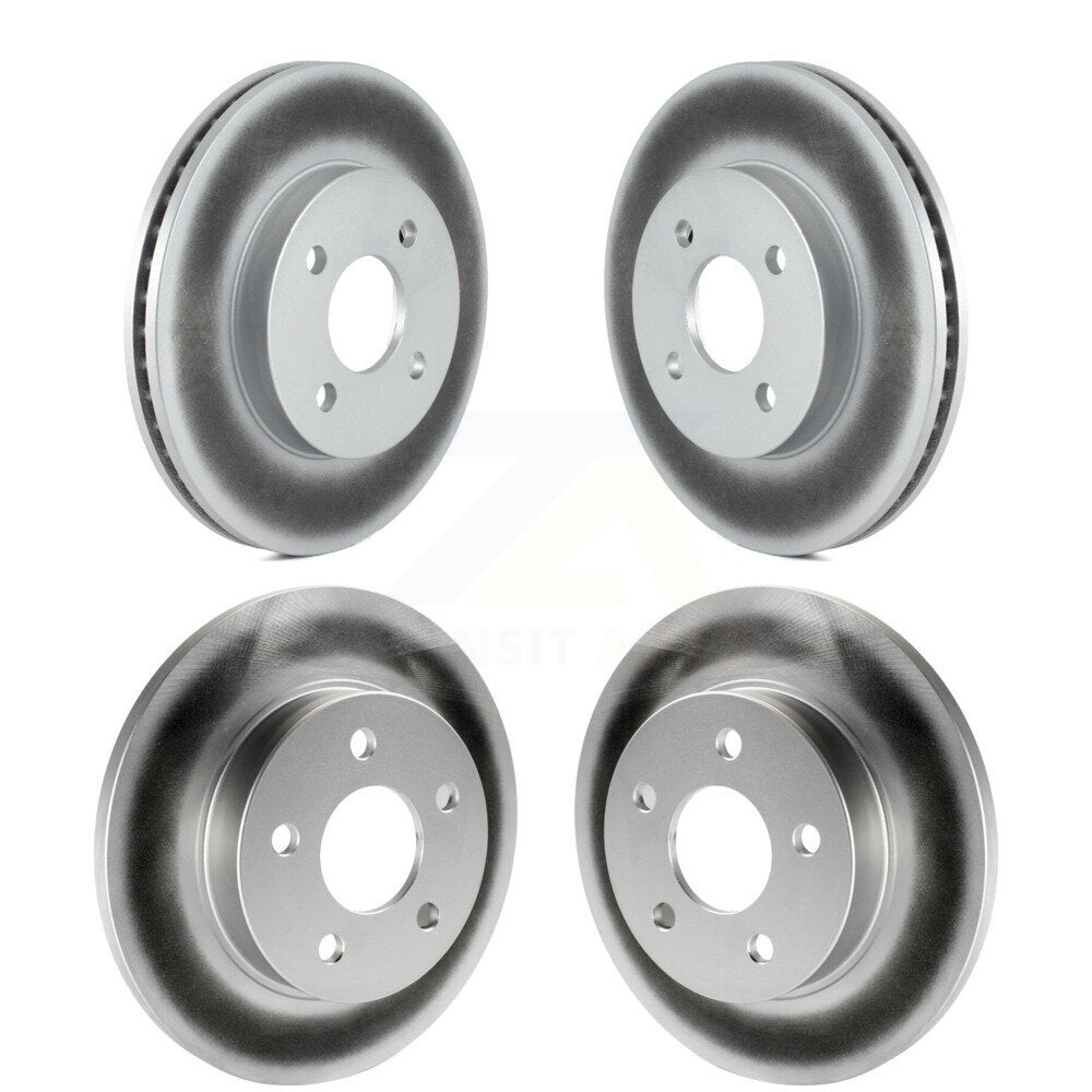 Coated Disc Brake Rotors Front Rear Kit For Pontiac G5 Pursuit