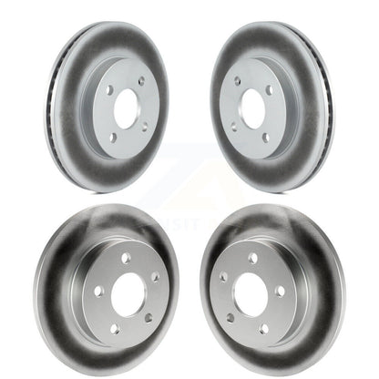 Coated Disc Brake Rotors Front Rear Kit For Pontiac G5 Pursuit