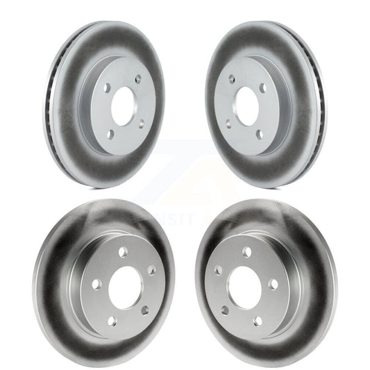 Coated Disc Brake Rotors Front Rear Kit For Pontiac G5 Pursuit