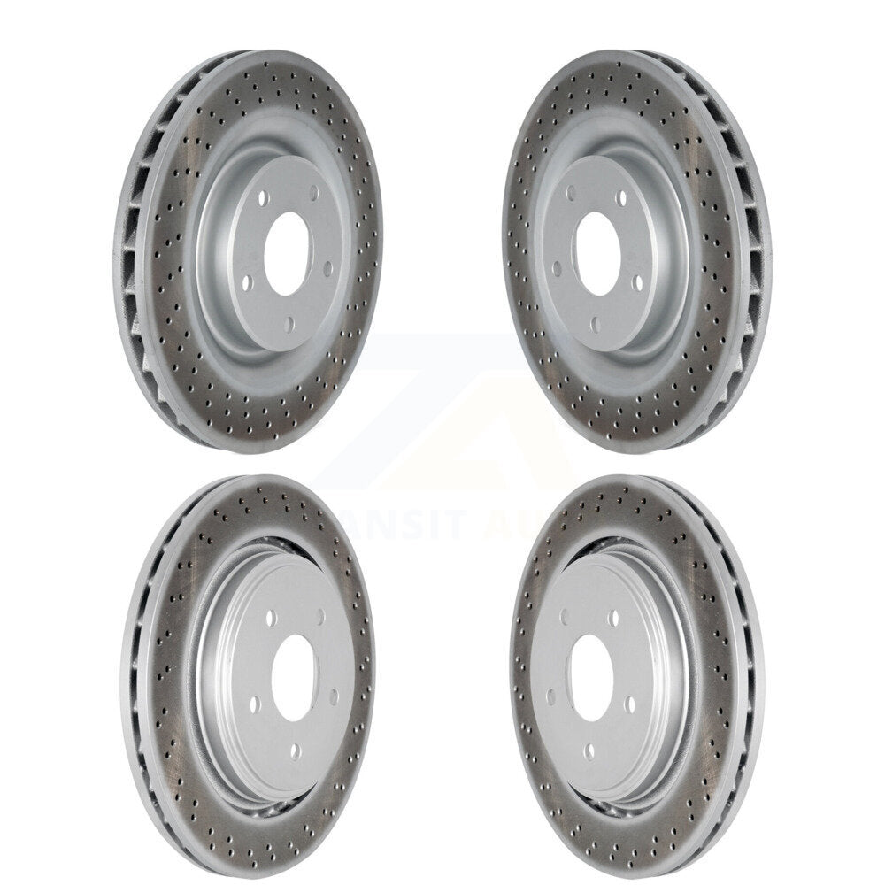Coated Disc Brake Rotors Front Rear Kit For Chevrolet Corvette Cadillac XLR