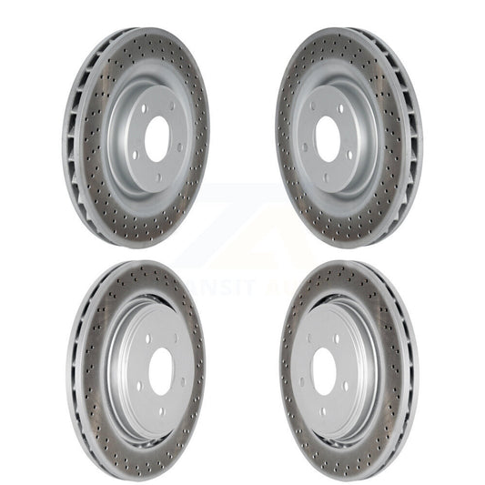 Coated Disc Brake Rotors Front Rear Kit For Chevrolet Corvette Cadillac XLR