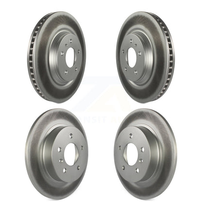 Coated Disc Brake Rotors Front Rear Kit For 2006-2011 Buick Lucerne Cadillac DTS