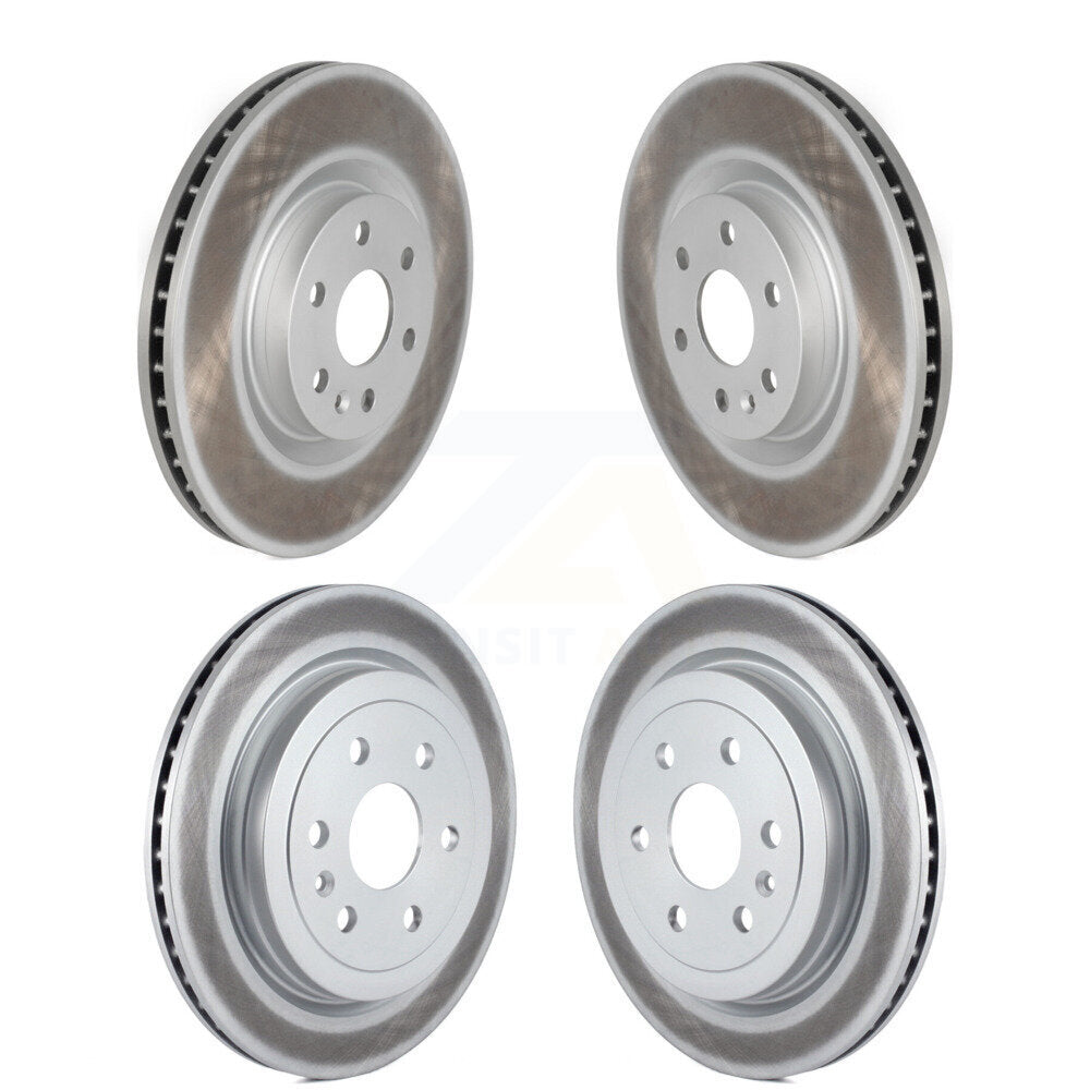 Coated Disc Brake Rotors Front Rear Kit For Cadillac SRX Saab 9-4X