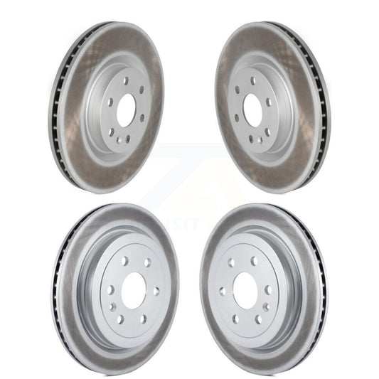 Coated Disc Brake Rotors Front Rear Kit For Cadillac SRX Saab 9-4X