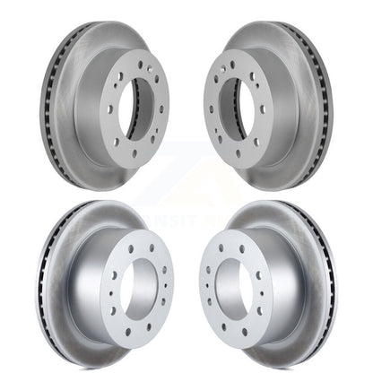 Coat Brake Rotors Front Rear Kit For GMC Chevrolet Sierra 2500 HD Silverado 3500
