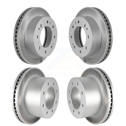 Coat Disc Brake Rotors Front Rear Kit For GMC Sierra 3500 HD Chevrolet Silverado