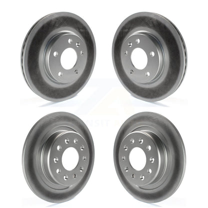 Coated Brake Rotor Front Rear Kit For Chevrolet Equinox GMC Terrain Malibu Buick