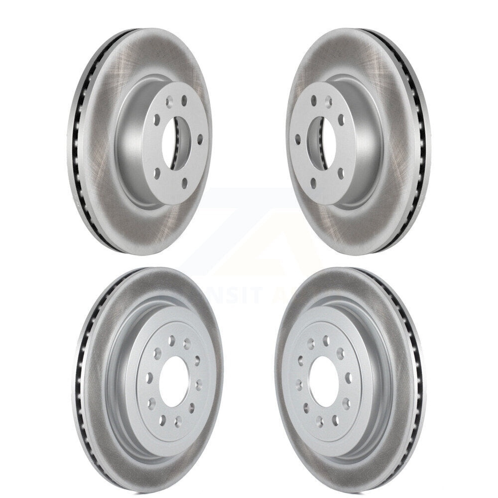 Coated Disc Brake Rotors Front Rear Kit For Cadillac ATS