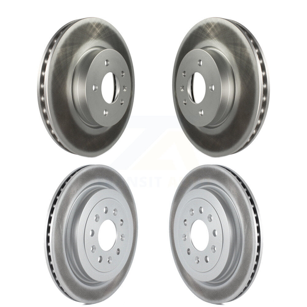 Coated Disc Brake Rotors Front Rear Kit For Cadillac ATS