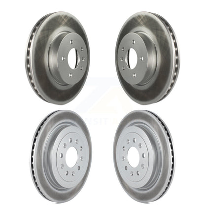 Coated Disc Brake Rotors Front Rear Kit For Cadillac ATS