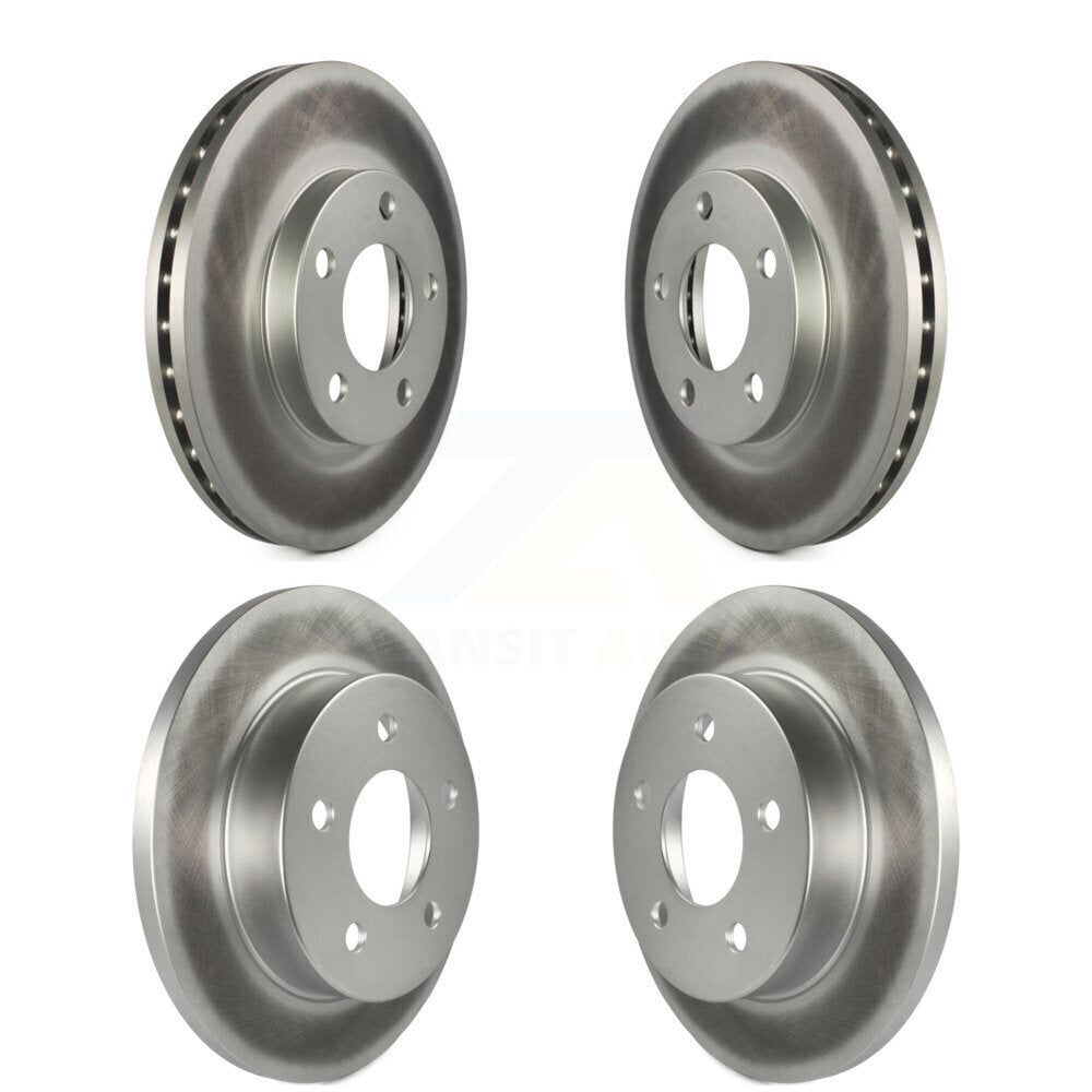Coated Disc Brake Rotors Front Rear Kit For Ford Mustang