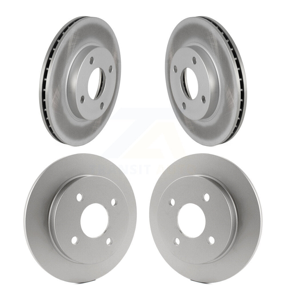 Coated Disc Brake Rotors Front Rear Kit For Ford Focus