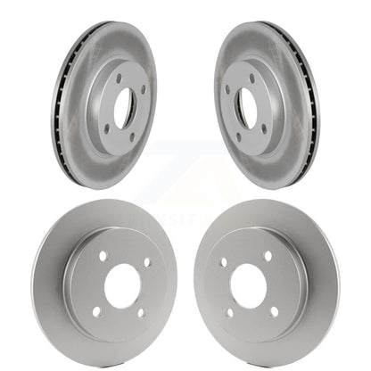 Coated Disc Brake Rotors Front Rear Kit For Ford Focus