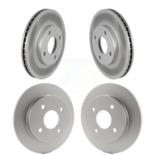 Coated Disc Brake Rotors Front Rear Kit For Ford Focus