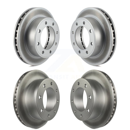Coated Disc Brake Rotors Front Rear Kit For Ford F-250 Super Duty Excursion 4WD