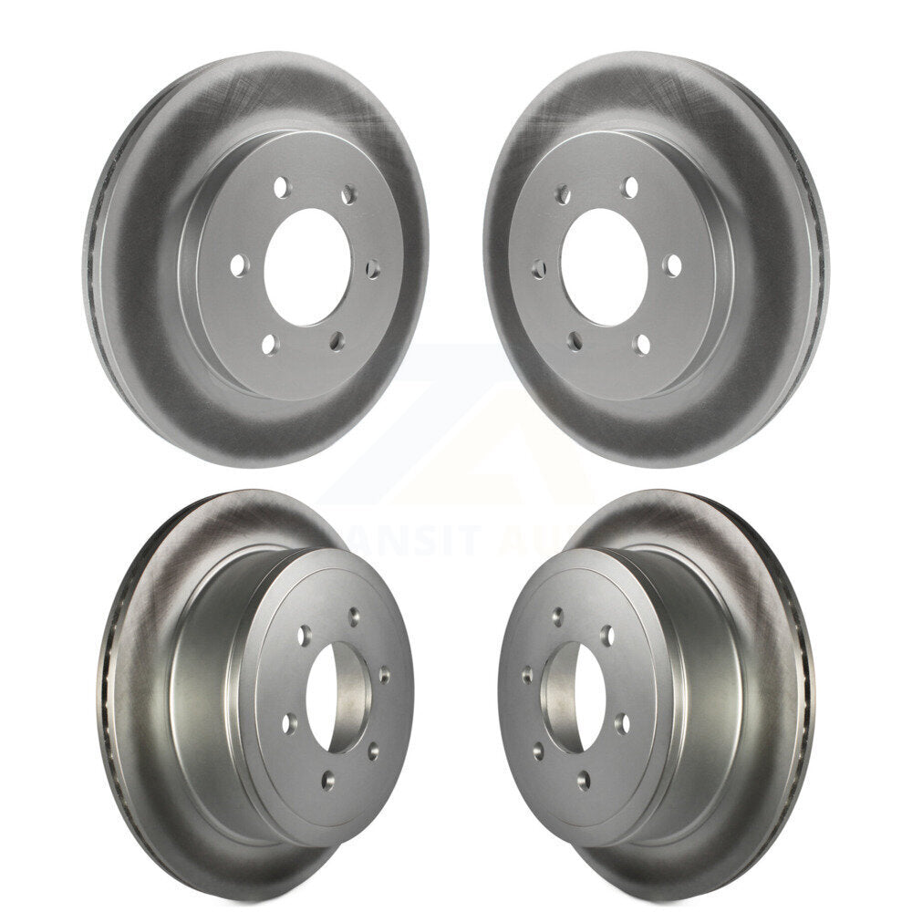 Coated Disc Brake Rotors Front Rear Kit For Ford F-150 Lincoln Mark LT 4WD