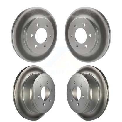 Coated Disc Brake Rotors Front Rear Kit For Ford F-150 Lincoln Mark LT 4WD