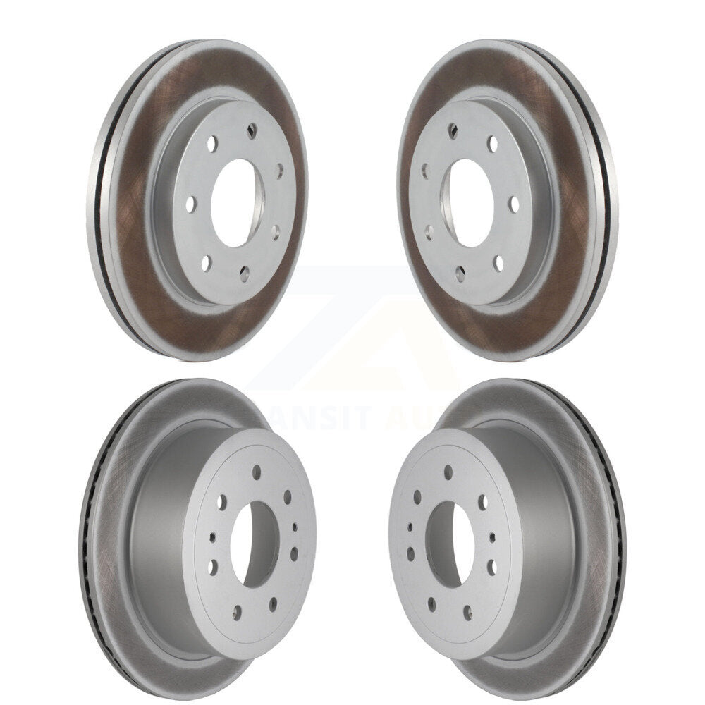 Coated Disc Brake Rotors Front Rear Kit For Ford F-150 Lincoln Mark LT 4WD