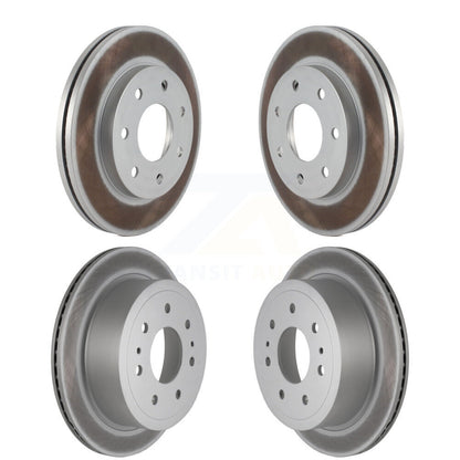 Coated Disc Brake Rotors Front Rear Kit For Ford F-150 Lincoln Mark LT 4WD