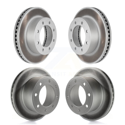 Coated Disc Brake Rotors Front Rear Kit For Ford F-350 Super Duty F-250