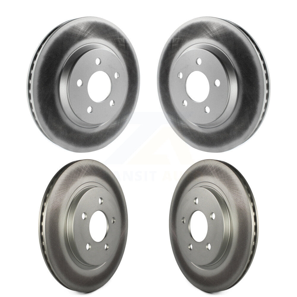 Coated Disc Brake Rotors Front Rear Kit For Ford Mustang