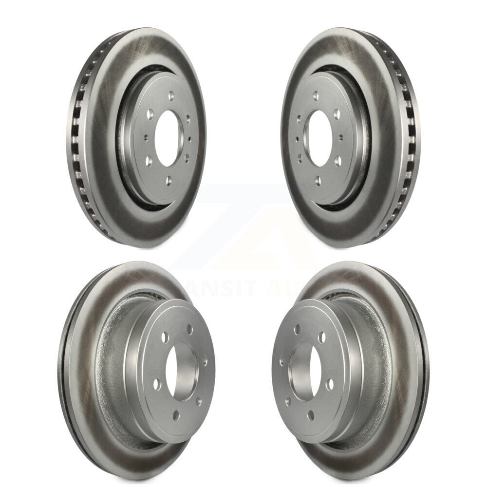 Coated Disc Brake Rotors Front Rear Kit For Ford F-150