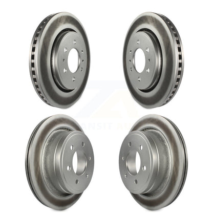 Coated Disc Brake Rotors Front Rear Kit For Ford F-150