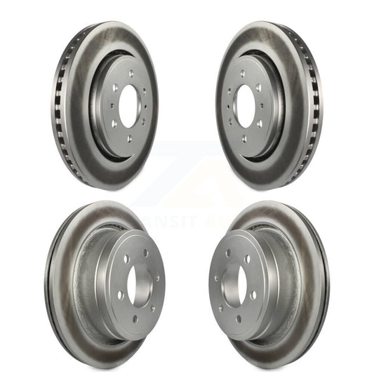 Coated Disc Brake Rotors Front Rear Kit For Ford F-150