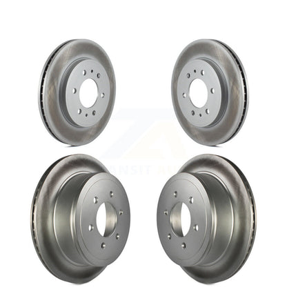 Coated Disc Brake Rotors Front Rear Kit For 2009 Ford F-150 With 6 Lug Wheels